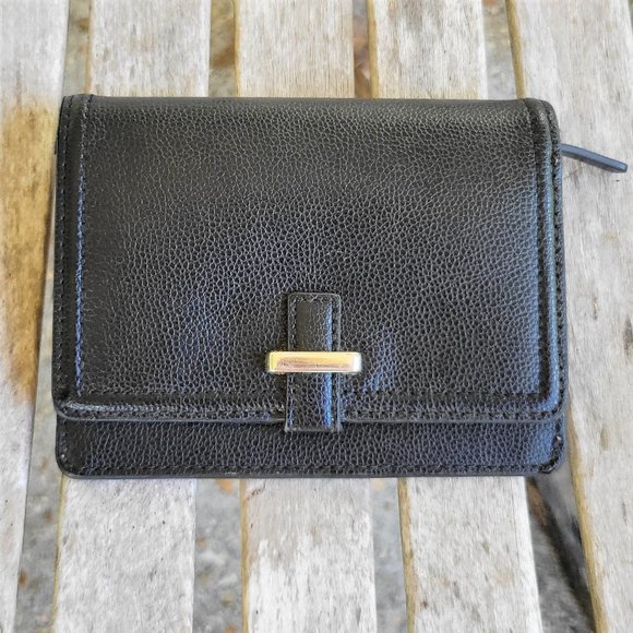 KATE SPADE Black Leather Fold Wallet - Picture 1 of 4